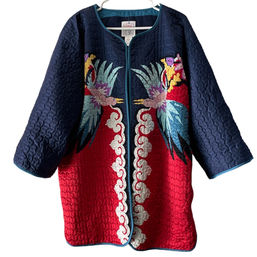 Very Vollbrach RARE wearable art reversible quilted kimono/jacket